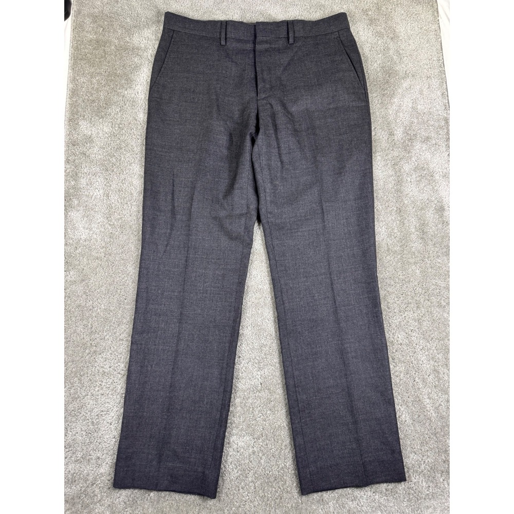 J.Crew Mens 34x32 Classic Fit Wool Dress Pants Charcoal Gray 44448 FA 12